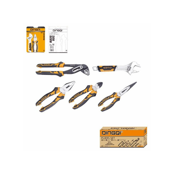 Set clești și patente Dingqi 5 piese Cr-V