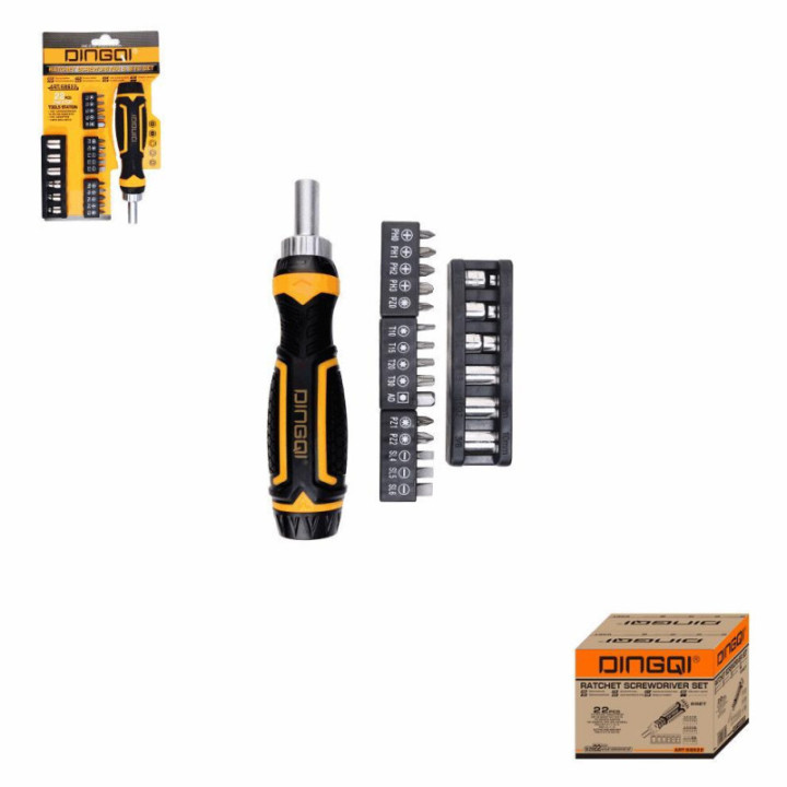 Set șurubelnițe și tubulare Dingqi 22 piese
