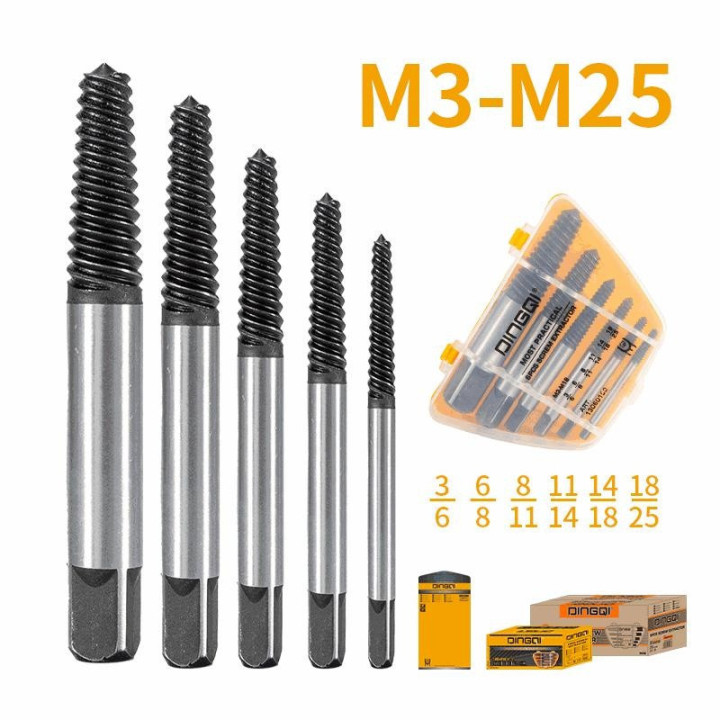 Set extractor pentru șuruburi rupte Dingqi 6 piese